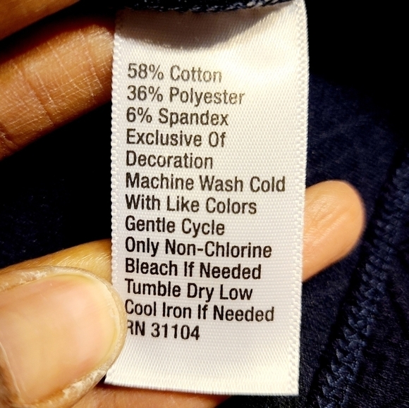 Crown & Ivy | Navy Blue & White Country Roads II Signature Blouse (Size XXL) - Picture 4 of 8